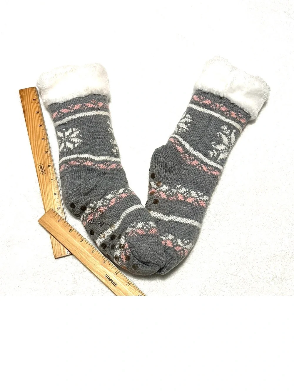 5/$15💥 Cozy Cabin Slipper Socks Winter Snowflake ❄️
